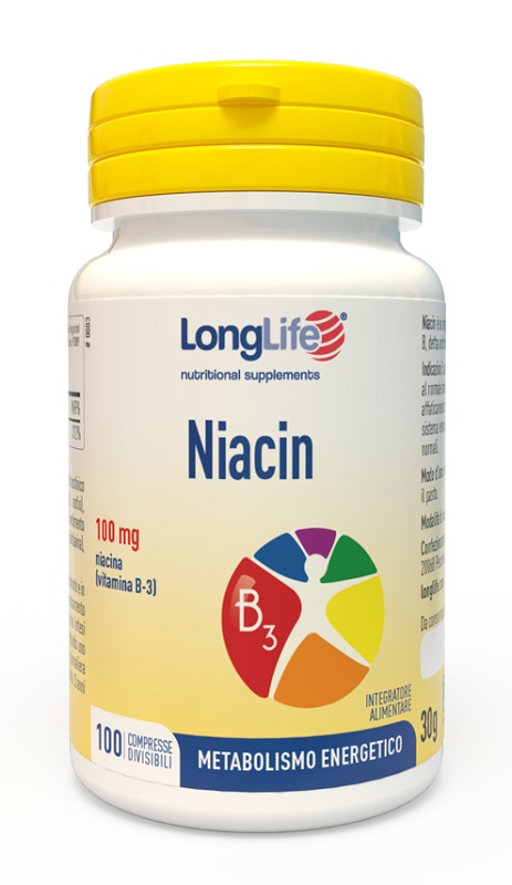 LONGLIFE NIACIN 100 MG 100 COMPRESSE DIVISIBILI - Farmacia Nuova Dr.ssa Gabriella Catellani