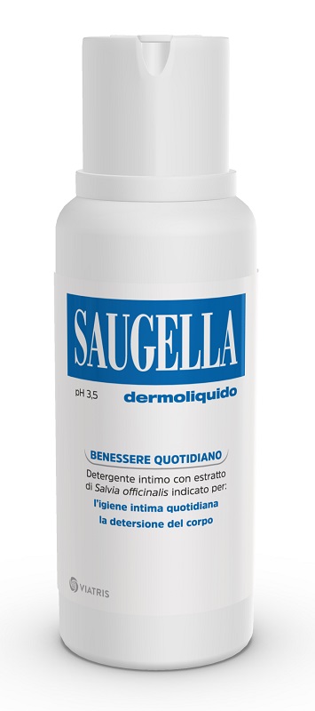 SAUGELLA DERMOLIQUIDO PH 3,5 DETERGENTE INTIMO BENESSERE QUOTIDIANO 250 ML - Farmacia Nuova Dr.ssa Gabriella Catellani