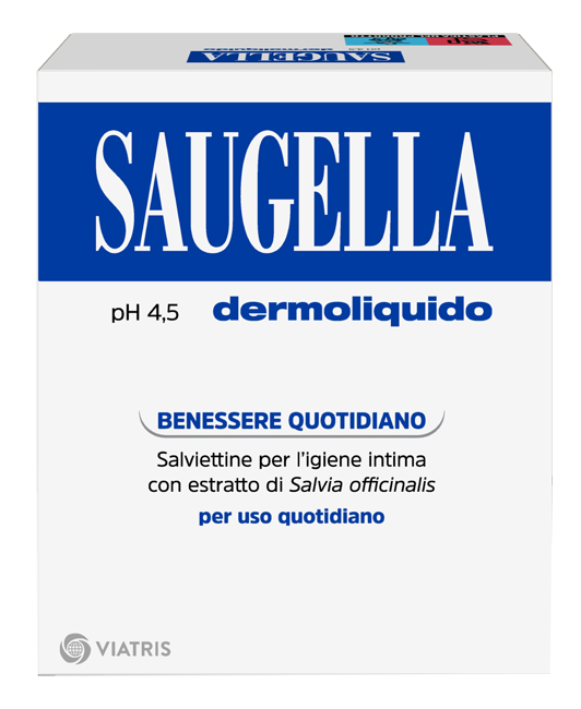 SAUGELLA DERMOLIQUIDO PH 4,5 SALVIETTINE IGIENE INTIMA BENESSERE QUOTIDIANO 10 PEZZI - Farmacia Nuova Dr.ssa Gabriella Catellani