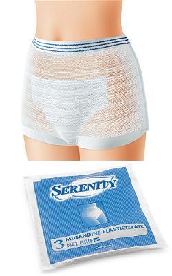 MUTANDINA ELASTICA RETTANGOLARE A RETE SERENITY M 3 PEZZI - Farmacia Nuova Dr.ssa Gabriella Catellani