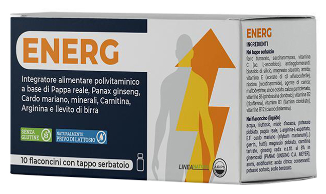 ENERG 10 FLACONCINI 10 ML CON TAPPO SERBATOIO - Farmacia Nuova Dr.ssa Gabriella Catellani