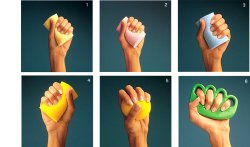 MANUS ABILIS ACCESSORIO PER LA RIABILITAZIONE DELLA MANO. RESISTENZA ALL'URTO DEL MATERIALE MINIMA, DUREZZA MINIMA, COLORE GIALLO CHIARO - Farmacia Nuova Dr.ssa Gabriella Catellani