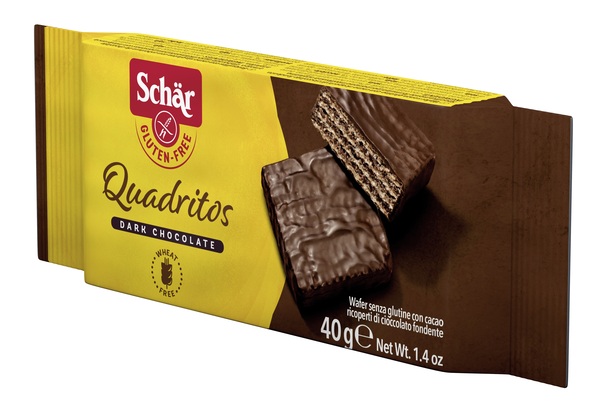 SCHAR QUADRITOS WAFER CON CACAO RICOPERTI DI CIOCCOLATO FONDENTE 40 G - Farmacia Nuova Dr.ssa Gabriella Catellani