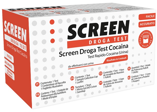 SCREEN DROGA TEST COCAINA TEST ANTIDROGA CON CONTENITORE URINA - Farmacia Nuova Dr.ssa Gabriella Catellani