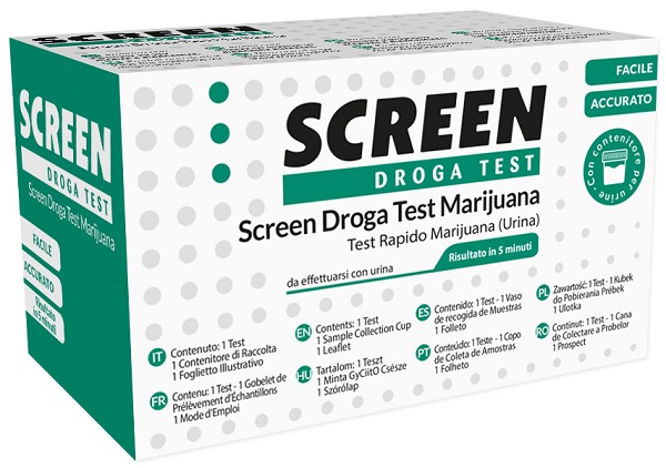 SCREEN DROGA TEST MARIJUANA TEST ANTIDROGA CON CONTENITORE URINA - Farmacia Nuova Dr.ssa Gabriella Catellani