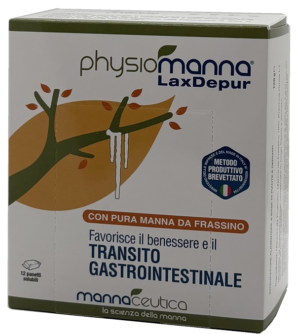 PHYSIOMANNA LAXDEPUR MANNITE DUFOUR 12 PANETTI SOLUBILI DA 10 G - Farmacia Nuova Dr.ssa Gabriella Catellani
