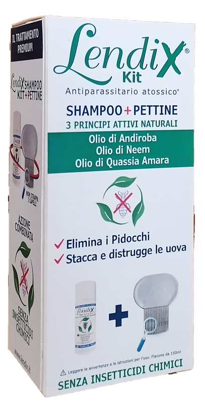 LENDIX KIT SHAMPOO 150ML + PETTINE PREMIUM ANTIPIDOCCHI - Farmacia Nuova Dr.ssa Gabriella Catellani
