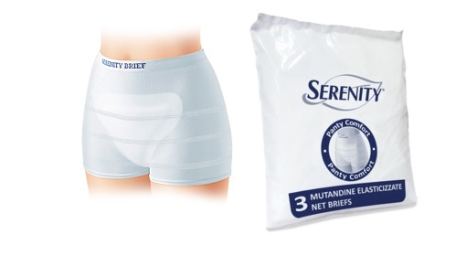 MUTANDINA A RETE PER INCONTINENZA SERENITY PANTY COMFORT M 3 PEZZI - Farmacia Nuova Dr.ssa Gabriella Catellani