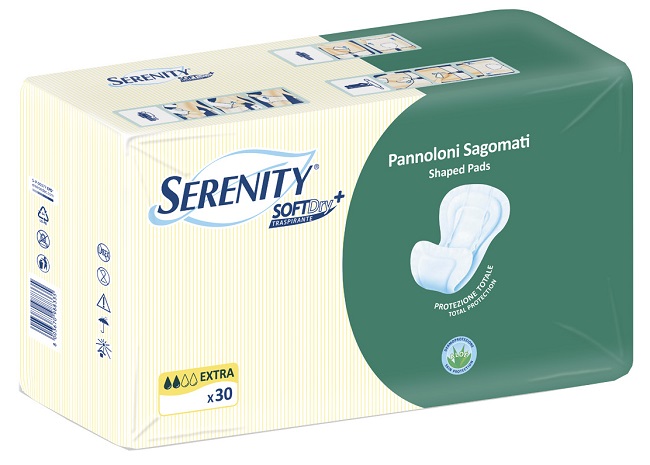 PANNOLONE PER INCONTINENZA SAGOMATO SERENITY SOFTDRY+ ALOE EXTRA 30 PEZZI - Farmacia Nuova Dr.ssa Gabriella Catellani