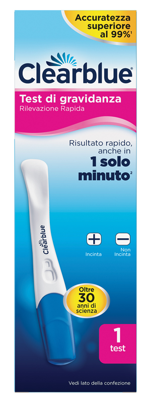 TEST DI GRAVIDANZA CLEARBLUE RILEVAZIONE RAPIDA 1 PEZZO - Farmacia Nuova Dr.ssa Gabriella Catellani