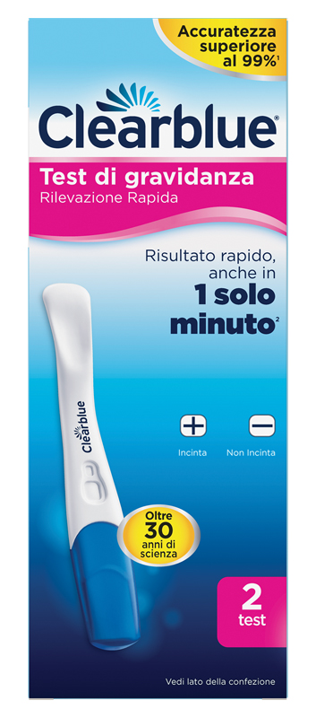 TEST DI GRAVIDANZA CLEARBLUE RILEVAZIONE RAPIDA 2 PEZZI - Farmacia Nuova Dr.ssa Gabriella Catellani