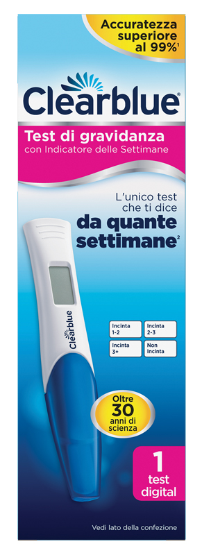 TEST DI GRAVIDANZA CLEARBLUE CON INDICATORE DELLE SETTIMANE 1 PEZZO - Farmacia Nuova Dr.ssa Gabriella Catellani