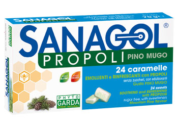 SANAGOL PROPOLI PINO MUGO 24 CARAMELLE - Farmacia Nuova Dr.ssa Gabriella Catellani