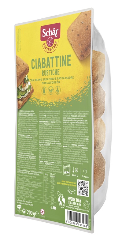 SCHAR CIABATTINE RUSTICHE SENZA LATTOSIO 200 G - Farmacia Nuova Dr.ssa Gabriella Catellani