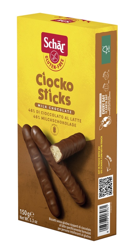 SCHAR CIOCKO STICK RICOPERTI DI CIOCCOLATO AL LATTE 150 G - Farmacia Nuova Dr.ssa Gabriella Catellani