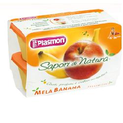 PLASMON SAPORI DI NATURA OMOGENEIZZATO MELA E BANANA 100 G X 4 PEZZI - Farmacia Nuova Dr.ssa Gabriella Catellani