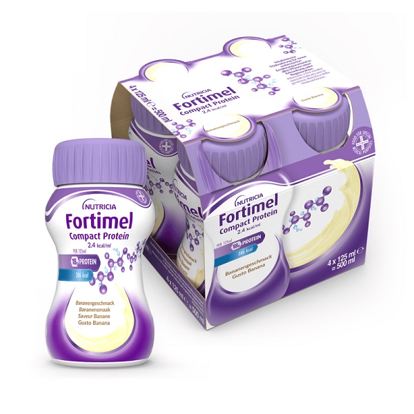 FORTIMEL COMPACT PROTEIN BANANA 4 BOTTIGLIE 125 ML - Farmacia Nuova Dr.ssa Gabriella Catellani