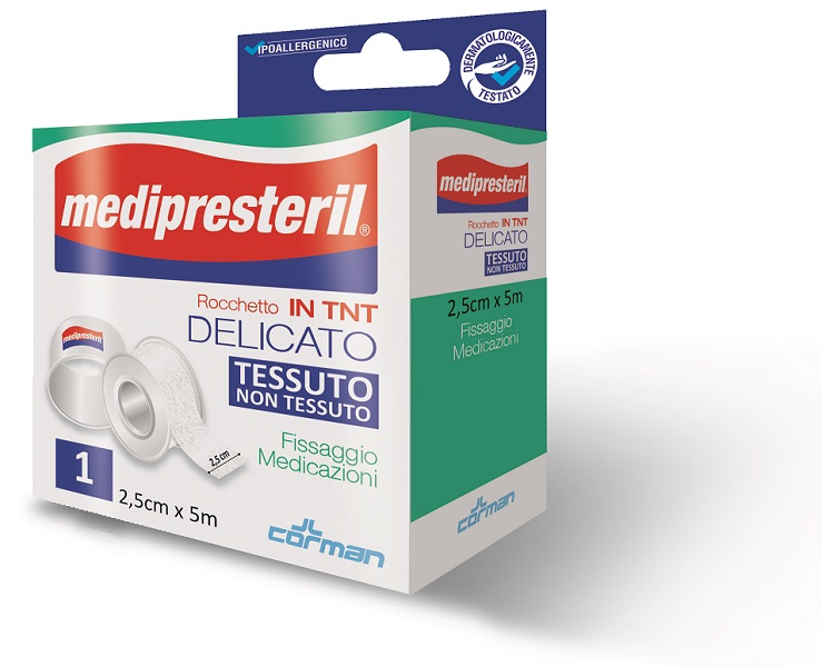 CEROTTO IN ROCCHETTO TESSUTO NON TESSUTO MEDIPRESTERIL 5X250CM - Farmacia Nuova Dr.ssa Gabriella Catellani