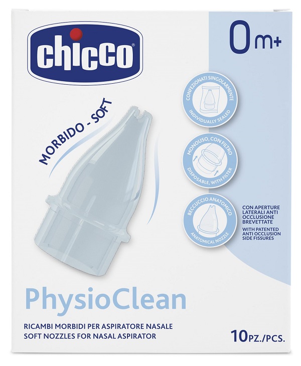 RICAMBI MORBIDI PER ASPIRATORE NASALE CHICCO PHYSIOCLEAN - Farmacia Nuova Dr.ssa Gabriella Catellani