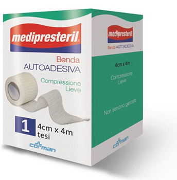 BENDA ADESIVA MEDIPRESTERIL 4X400CM - Farmacia Nuova Dr.ssa Gabriella Catellani