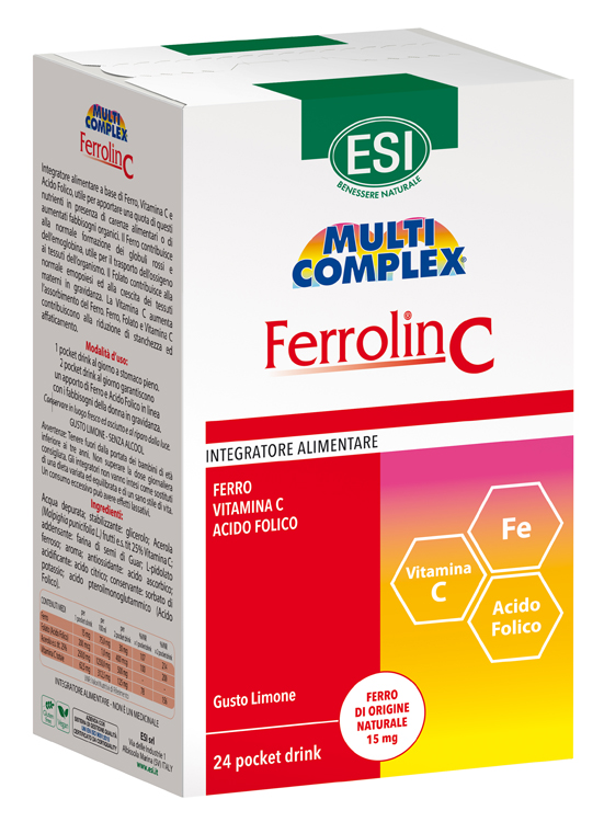 ESI FERROLIN C POCKET DRINK 24 BUSTINE - Farmacia Nuova Dr.ssa Gabriella Catellani