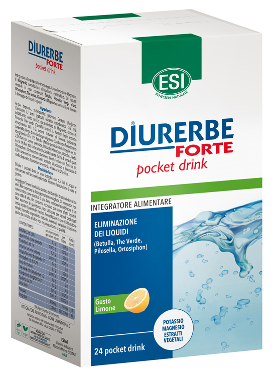 ESI DIURERBE FORTE POCKET DRINK LIMONE 24 X 20 ML - Farmacia Nuova Dr.ssa Gabriella Catellani