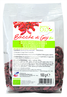 FSC SEMPLICE&BIO BACCHE DI GOJI BIO AD ALTO CONTENUTO DI FIBRA 100 G - Farmacia Nuova Dr.ssa Gabriella Catellani