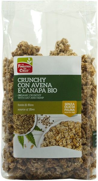 FSC CRUNCHY CON AVENA E CANAPA BIO AD ALTO CONTENUTO DI FIBRA CON OLIO DI GIRASOLE E SENZA OLIO DI PALMA 375 G - Farmacia Nuova Dr.ssa Gabriella Catellani