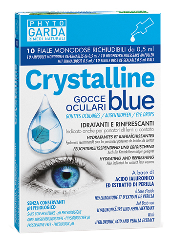 CRYSTALLINE BLUE GOCCE OCULARI MONODOSE 10 FIALE 0,5 ML - Farmacia Nuova Dr.ssa Gabriella Catellani