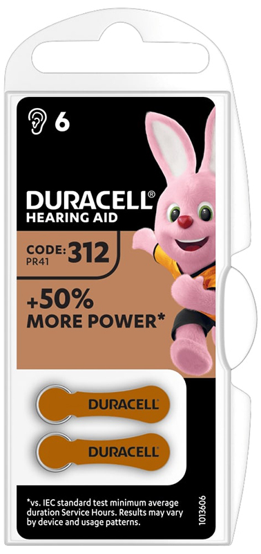 DURACELL EASY TAB 312 MARRONE BATTERIA PER APPARECCHIO ACUSTICO - Farmacia Nuova Dr.ssa Gabriella Catellani