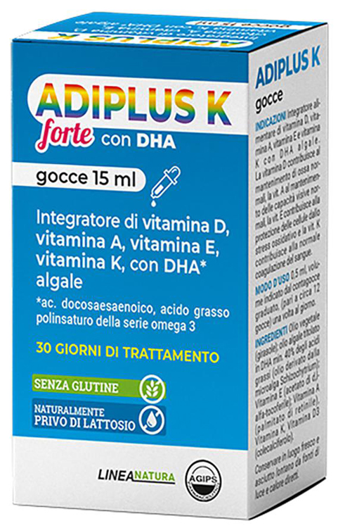 ADIPLUS K FORTE CON DHA GOCCE FLACONCINO 15 ML - Farmacia Nuova Dr.ssa Gabriella Catellani