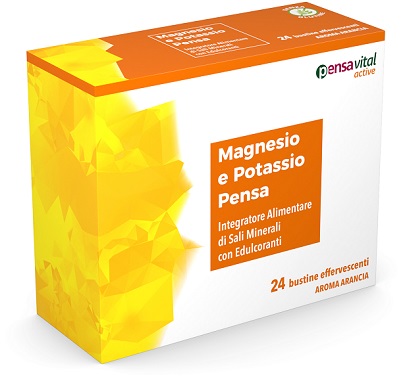 MAGNESIO E POTASSIO ARANCIA PENSA 24 BUSTINE EFFERVESCENTI - Farmacia Nuova Dr.ssa Gabriella Catellani