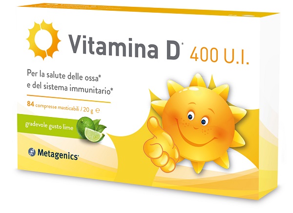 VITAMINA D 400 UI 84 COMPRESSE MASTICABILI GUSTO LIME - Farmacia Nuova Dr.ssa Gabriella Catellani