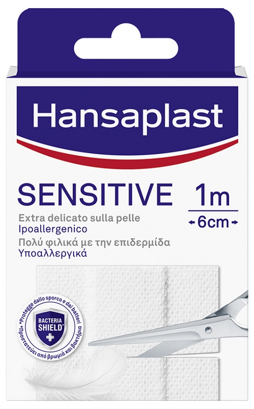 HANSAPLAST STRISCIA SENSITIVE PRETAGLIATA 1X6CM 10 PEZZI - Farmacia Nuova Dr.ssa Gabriella Catellani