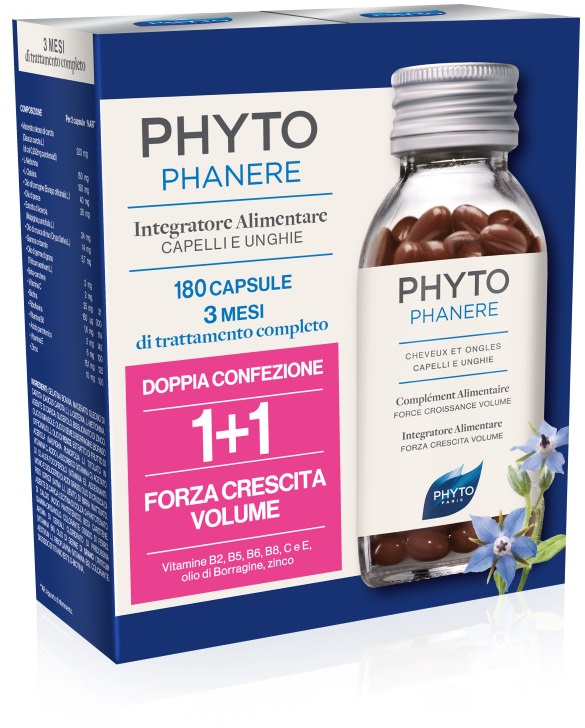 PHYTO PARIS PHYTOPHANERE INTEGRATORE ALIMENTARE CAPELLI/UNGHIE 90+90 CAPSULE - Farmacia Nuova Dr.ssa Gabriella Catellani