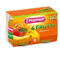 PLASMON OMOGENEIZZATO 4 FRUTTI 2 X 104 G - Farmacia Nuova Dr.ssa Gabriella Catellani