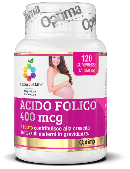 COLOURS OF LIFE ACIDO FOLICO 400 MCG 120 COMPRESSE 350 MG - Farmacia Nuova Dr.ssa Gabriella Catellani