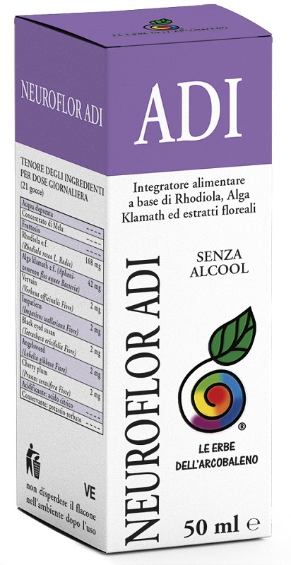 LINEA LE ERBE DELL'ARCOBALENO NEUROFLOR ADI GOCCE 50ML - Farmacia Nuova Dr.ssa Gabriella Catellani