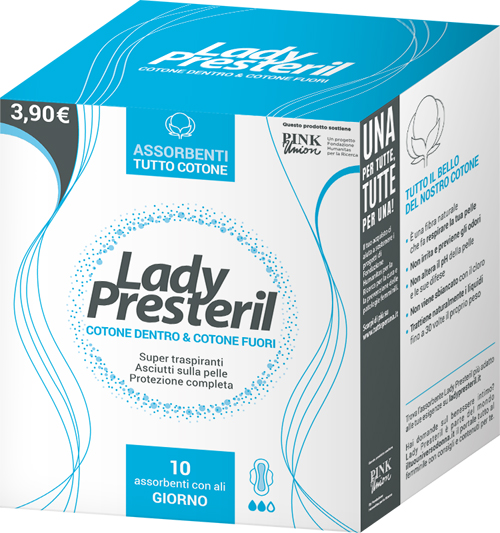 LADY PRESTERIL COTONE DENTRO & COTONE FUORI 10 ASSORBENTI CON ALI GIORNO PROMO - Farmacia Nuova Dr.ssa Gabriella Catellani