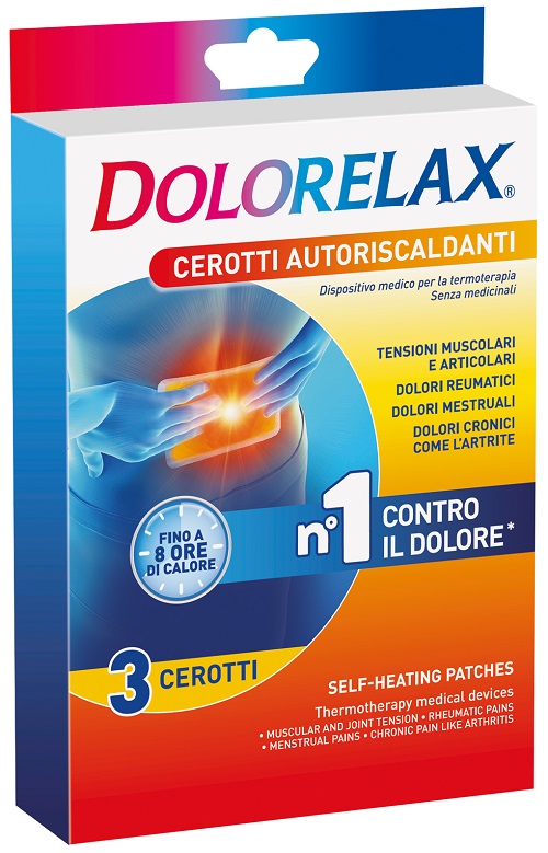 DOLORELAX CEROTTO EFFETTO CALDO 3 PEZZI - Farmacia Nuova Dr.ssa Gabriella Catellani