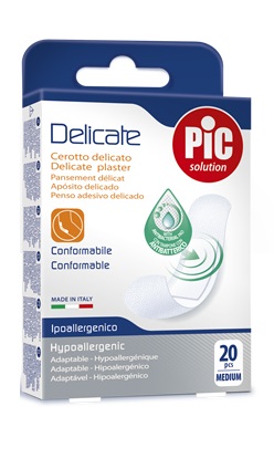 CEROTTO PIC DELICATE 19X72 MM ANTIBATTERICO 20 PEZZI - Farmacia Nuova Dr.ssa Gabriella Catellani