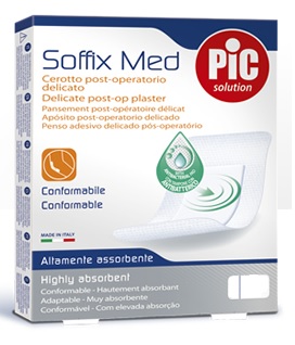 CEROTTO PIC SOFFIX MED IN TNT CON TAMPONE CENTRALE ASSORBENTE STERILE MONOUSO STERILE 25X10 CM ANTIBATTERICO 3 PEZZI - Farmacia Nuova Dr.ssa Gabriella Catellani