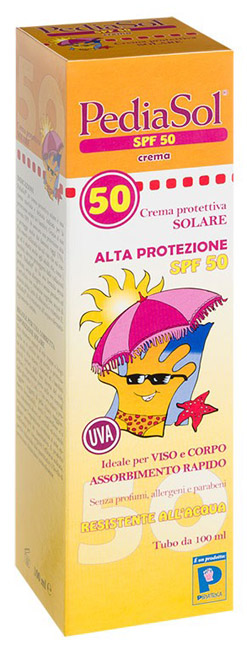 PEDIASOL SPF 50 CREMA SOLARE 100 ML - Farmacia Nuova Dr.ssa Gabriella Catellani