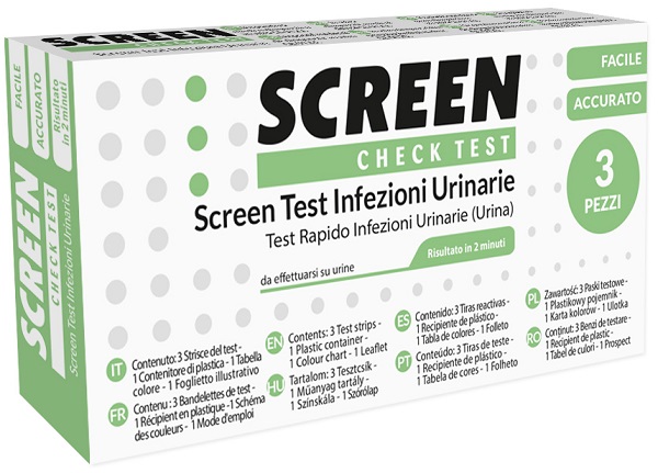SCREEN TEST LEUCOCITI SANGUE NITRITO E PROTEINA URINA SCREEN TEST INFEZIONI VIE URINARIE 3 PEZZI - Farmacia Nuova Dr.ssa Gabriella Catellani
