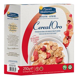 PIACERI MEDITERRANEI CEREALORO FIOCCHI DI RISO CON MAIS E FRUTTI ROSSI 250 G - Farmacia Nuova Dr.ssa Gabriella Catellani