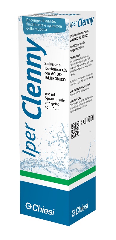 IPER CLENNY SPRAY NASALE EROGAZIONE CONTINUA SOLUZIONE IPERTONICA CON ACIDO IALURONICO 100 ML - Farmacia Nuova Dr.ssa Gabriella Catellani