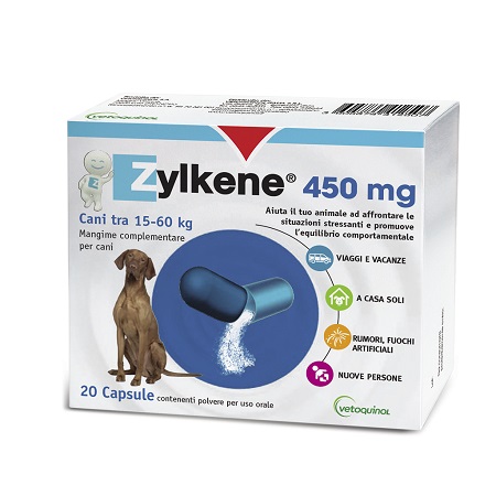 ZYLKENE CANI GROSSA TAGLIA 15-60KG 20 CAPSULE DA 450 MG - Farmacia Nuova Dr.ssa Gabriella Catellani
