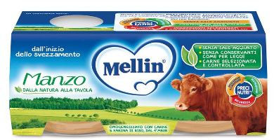 MELLIN OMOGENEIZZATO MANZO 2 X 80 G - Farmacia Nuova Dr.ssa Gabriella Catellani