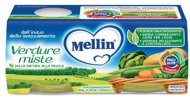 MELLIN OMOGENEIZZATO VERDURE MISTE 2 X 80 G - Farmacia Nuova Dr.ssa Gabriella Catellani