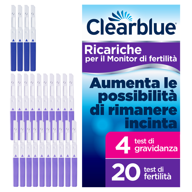 MONITOR DI FERTILITA' CLEARBLUE ADVANCED IN STICK 20 PEZZI + 4 TEST DI GRAVIDANZA - Farmacia Nuova Dr.ssa Gabriella Catellani